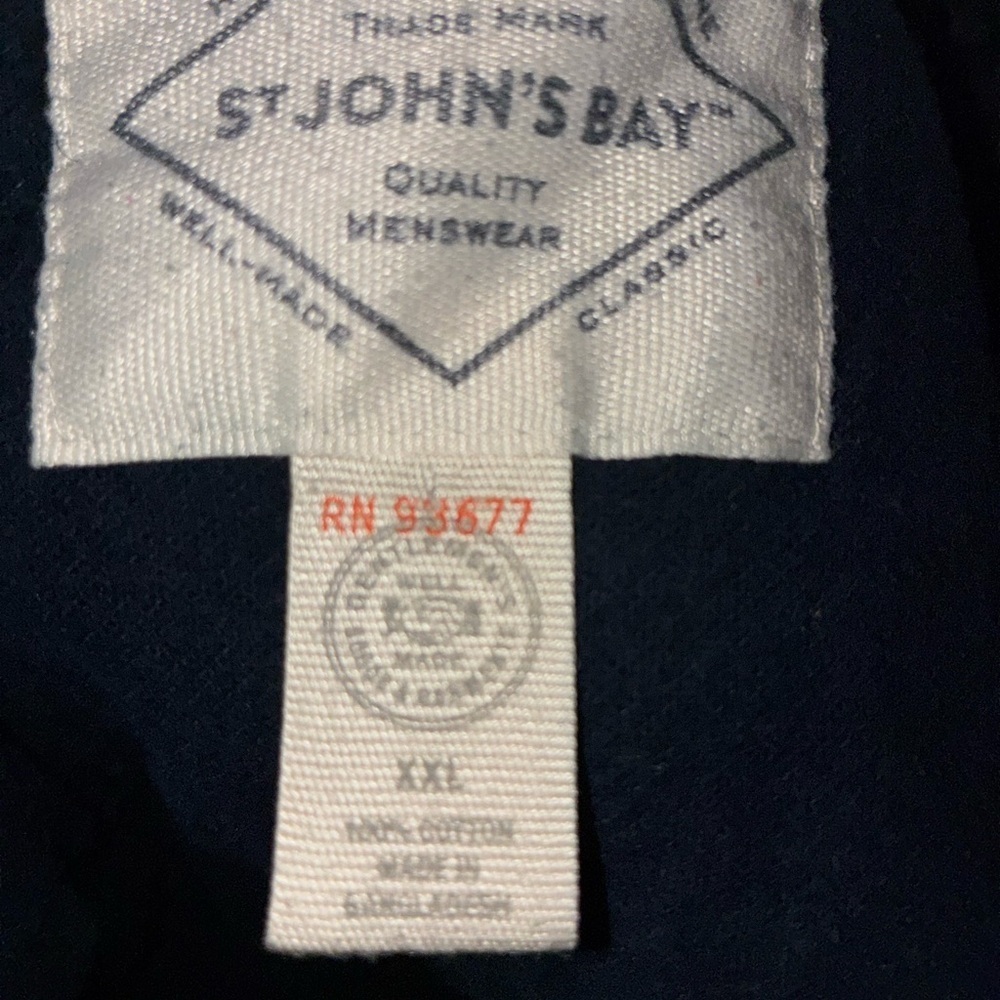St. John's Bay Men's Black Button-Up Shirt Jacket - Picture 4 of 4